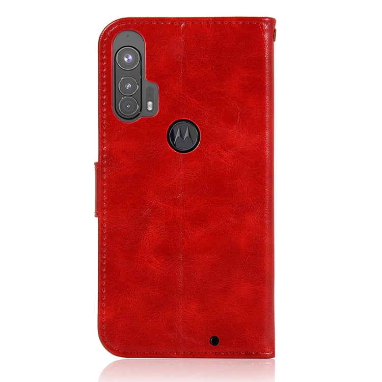 For Motorola Moto Edge Plus Copper Buckle Retro Crazy Horse Texture Horizontal Flip Leather Case with Holder & Card Slots & Wallet