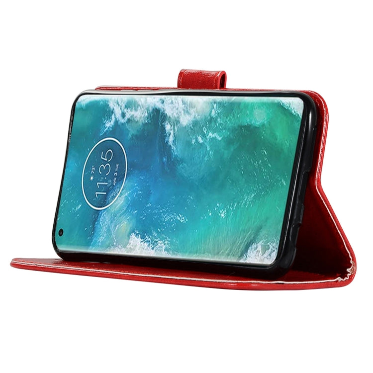 For Motorola Moto Edge Plus Copper Buckle Retro Crazy Horse Texture Horizontal Flip Leather Case with Holder & Card Slots & Wallet