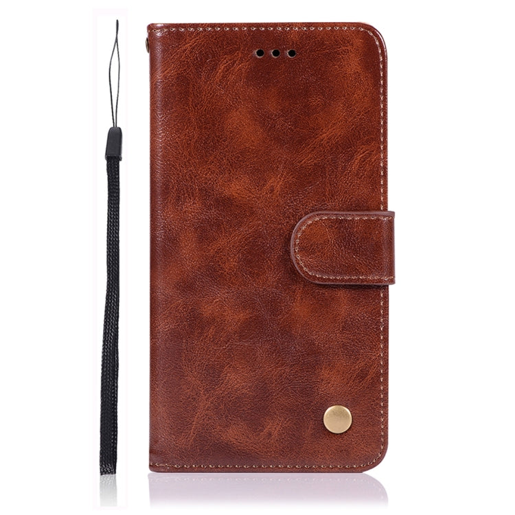For Motorola Moto Edge Plus Copper Buckle Retro Crazy Horse Texture Horizontal Flip Leather Case with Holder & Card Slots & Wallet
