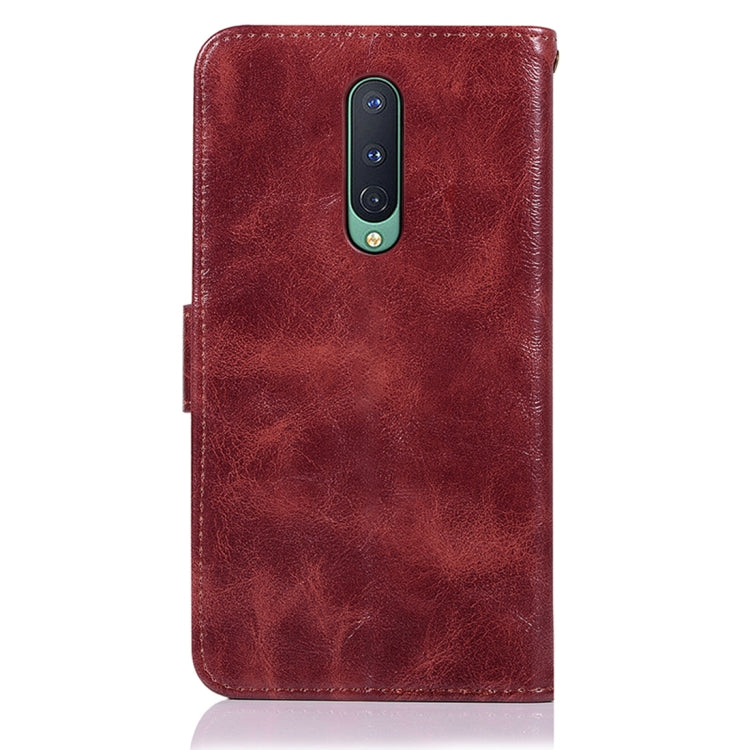 For OnePlus 8 Copper Buckle Retro Crazy Horse Texture Horizontal Flip Leather Case with Holder & Card Slots & Wallet