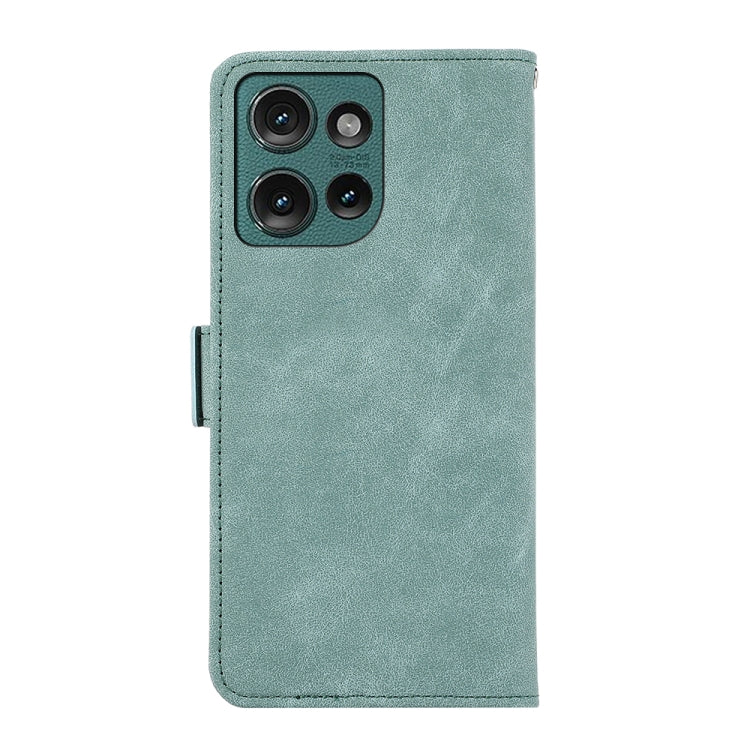 For Motorola Edge 50 Neo ABEEL Frosted Magnetic RFID Leather Phone Case