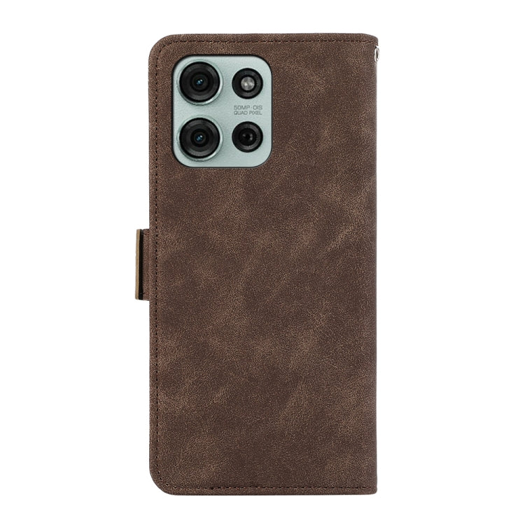 For Motorola Moto G75 5G ABEEL Frosted Magnetic RFID Leather Phone Case