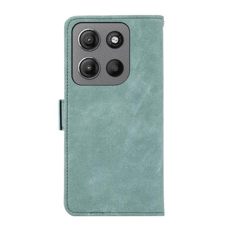 For Motorola Moto G15 4G / G05 ABEEL Frosted Magnetic RFID Leather Phone Case