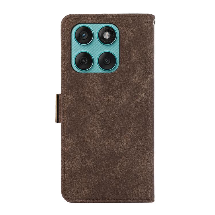 For Motorola Edge 60 Fusion ABEEL Frosted Magnetic RFID Leather Phone Case