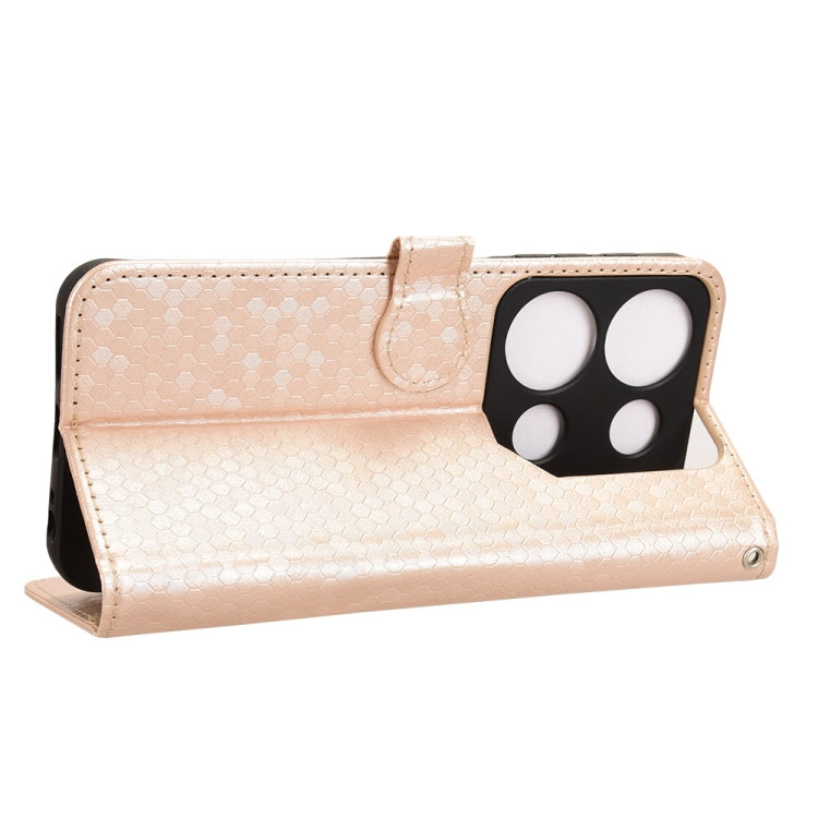 For itel P65 4G Honeycomb Dot Texture Leather Phone Case