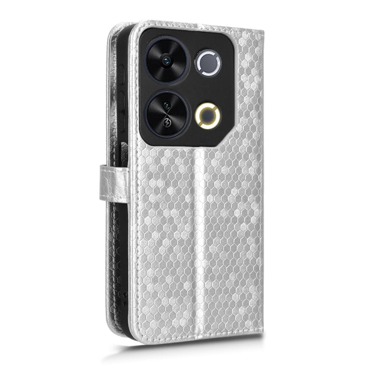 For itel P65 4G Honeycomb Dot Texture Leather Phone Case