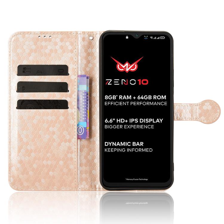 For itel Zeno 10 Honeycomb Dot Texture Leather Phone Case