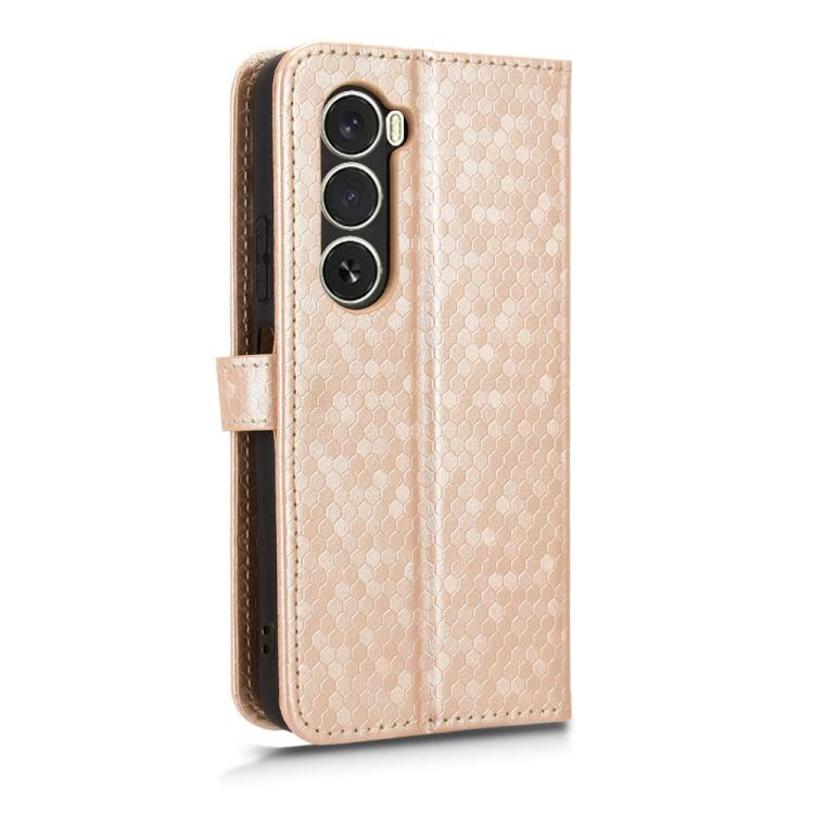 For itel A100 4G Honeycomb Dot Texture Leather Phone Case