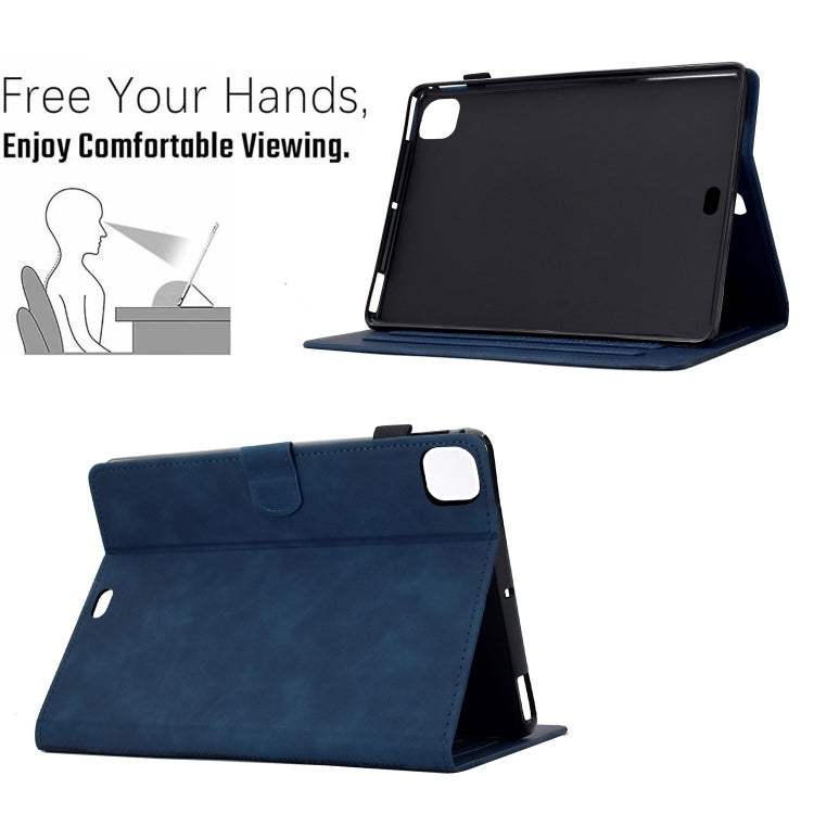 For iPad Pro 11 2025 / 2024 Cats Embossed Leather Smart Tablet Case