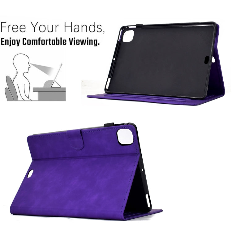 For iPad Pro 11 2025 / 2024 Cats Embossed Leather Smart Tablet Case