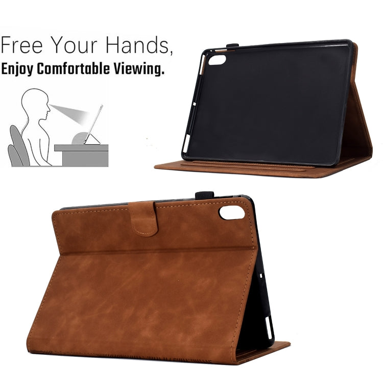 For iPad 2025 / 2022 Cats Embossed Leather Smart Tablet Case
