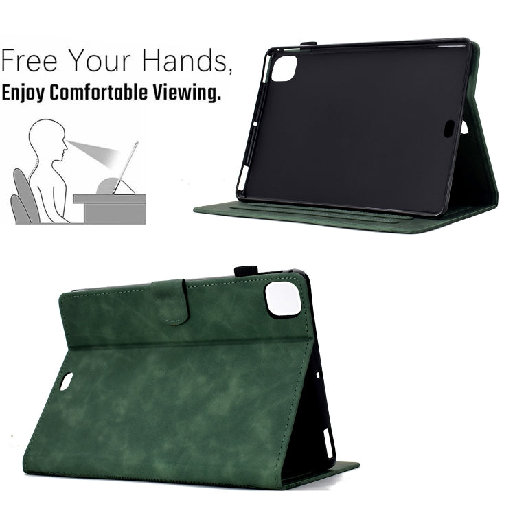 For iPad Air 11 2025 / 2024 Cats Embossed Leather Smart Tablet Case