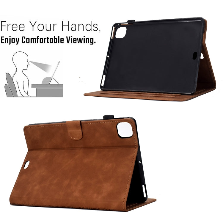 For iPad Air 11 2025 / 2024 Cats Embossed Leather Smart Tablet Case