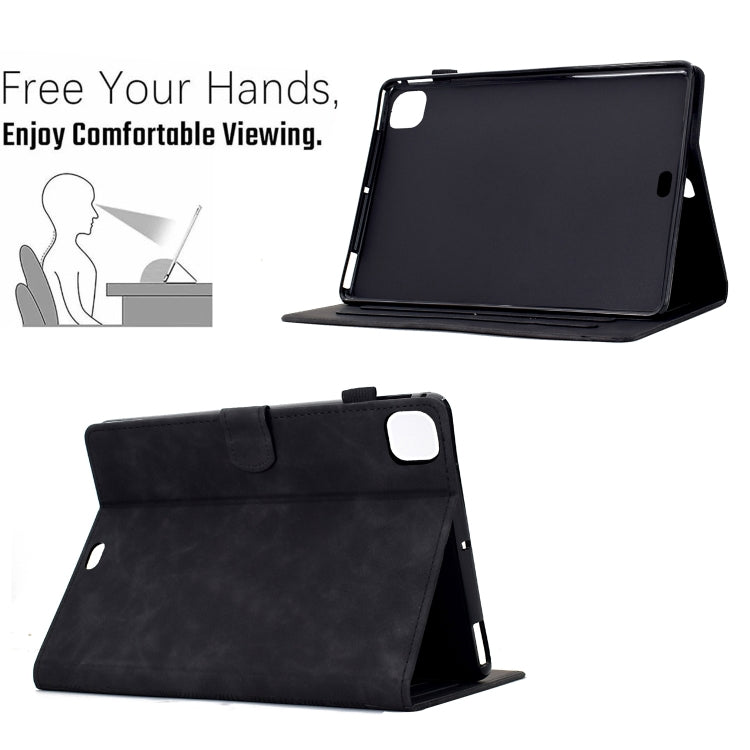 For iPad Air 11 2025 / 2024 Cats Embossed Leather Smart Tablet Case