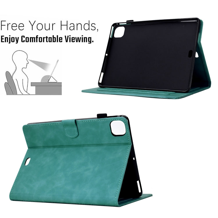 For iPad Air 11 2025 / 2024 Cats Embossed Leather Smart Tablet Case