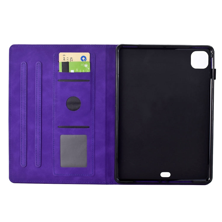 For iPad Air 11 2025 / 2024 Cats Embossed Leather Smart Tablet Case