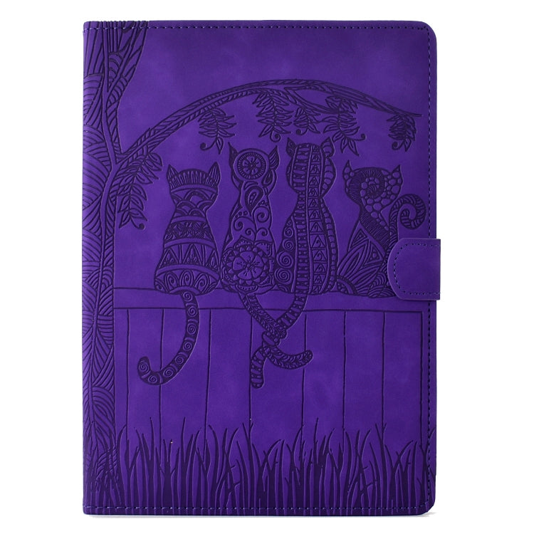 For Samsung Galaxy Tab A7 Lite T220 Cats Embossed Leather Tablet Case