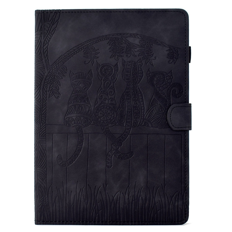 For Samsung Galaxy Tab A 10.1 2019 T510 Cats Embossed Leather Tablet Case