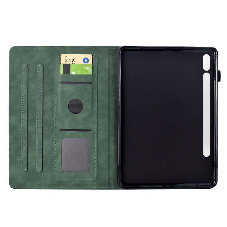 For Samsung Galaxy Tab S9 / S9 FE Cats Embossed Leather Smart Tablet Case