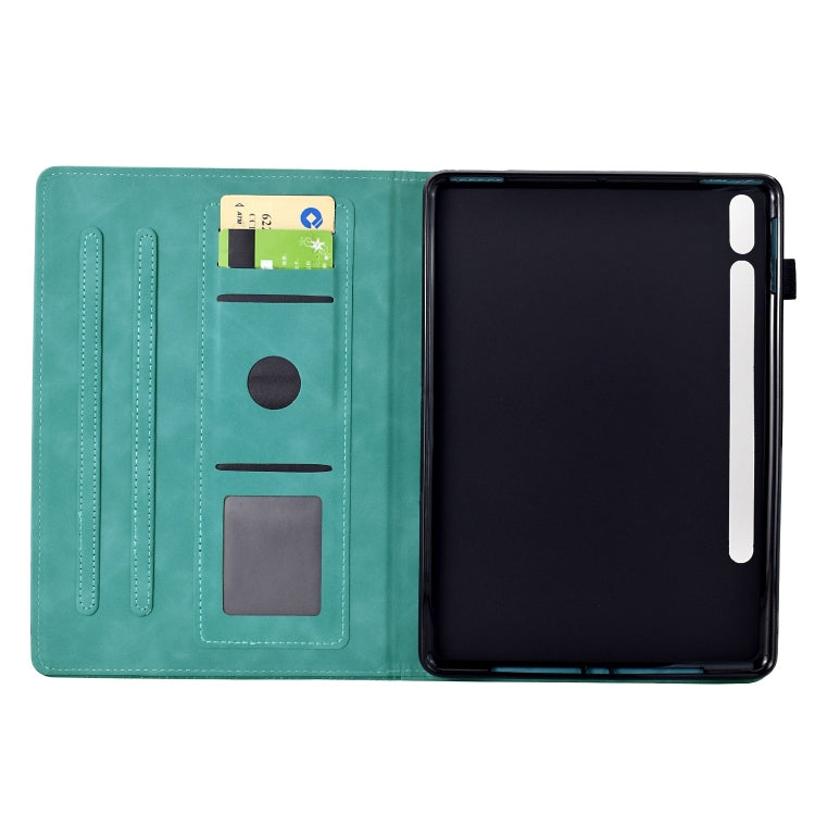 For Samsung Galaxy Tab S9 / S9 FE Cats Embossed Leather Smart Tablet Case