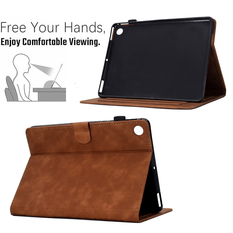 For Samsung Galaxy Tab A11+ / A9+ Cats Embossed Leather Smart Tablet Case