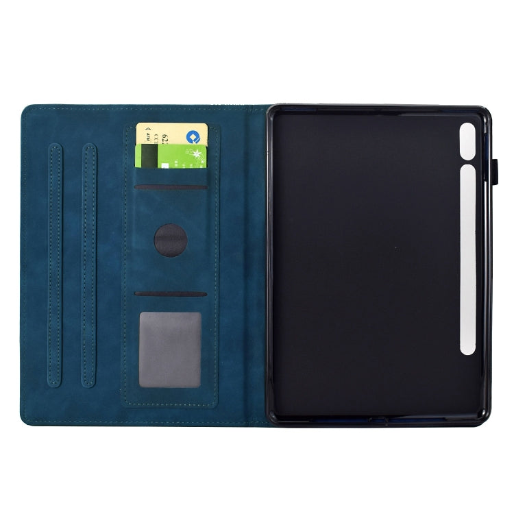 For Samsung Galaxy Tab S8 / S7 Cats Embossed Leather Smart Tablet Case