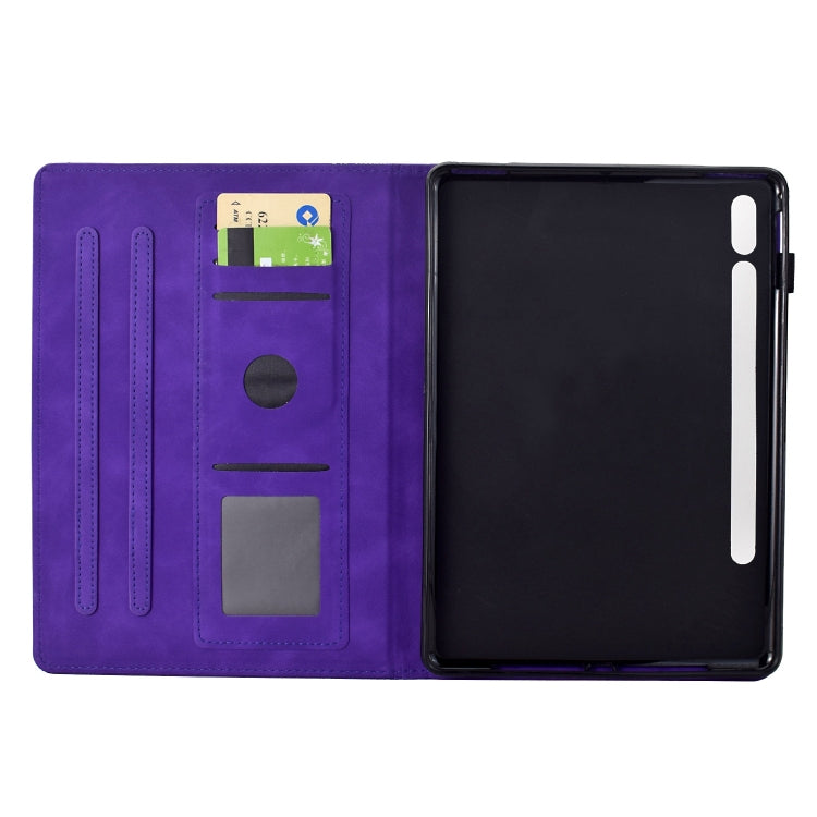 For Samsung Galaxy Tab S8 / S7 Cats Embossed Leather Smart Tablet Case