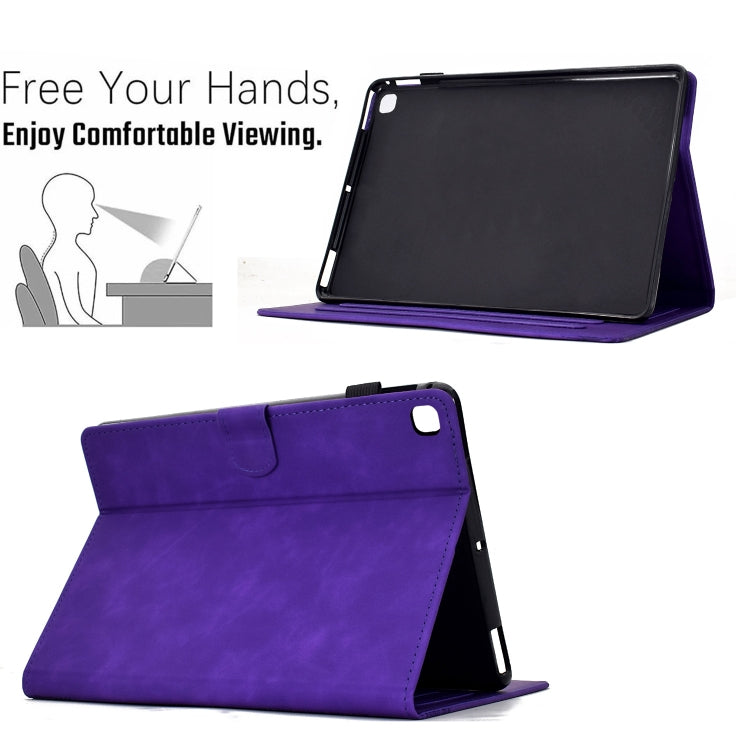 For Samsung Galaxy Tab A7 2020 T500 Cats Embossed Leather Smart Tablet Case