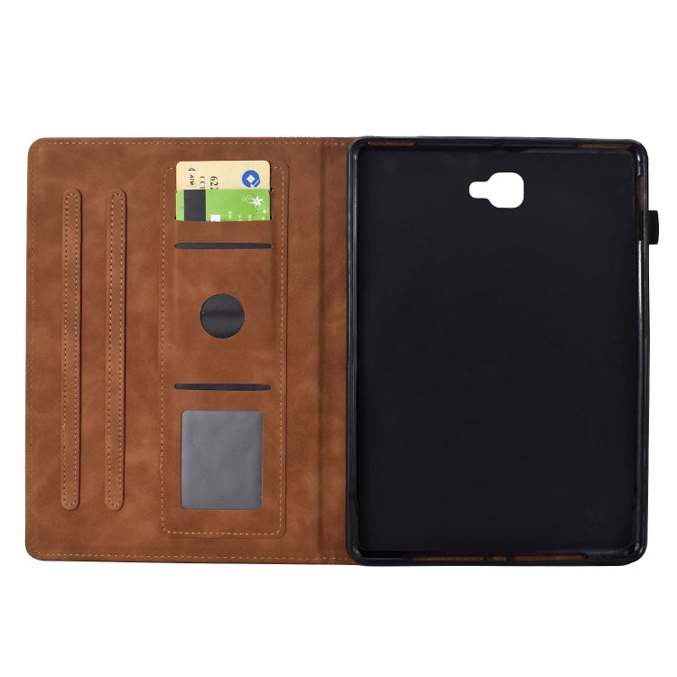 For Samsung Galaxy Tab A 10.1 2016 T580 Cats Embossed Leather Smart Tablet Case