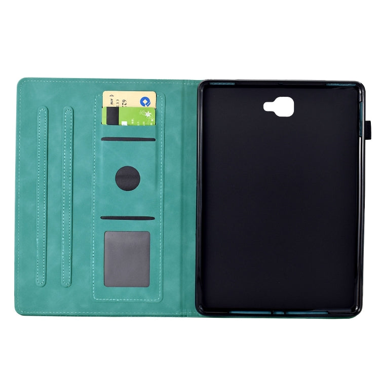 For Samsung Galaxy Tab A 10.1 2016 T580 Cats Embossed Leather Smart Tablet Case