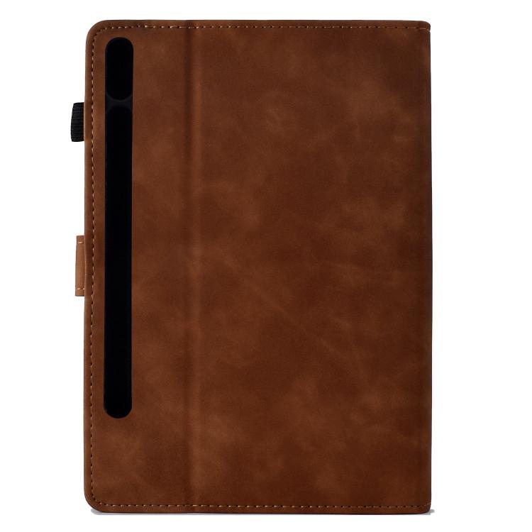 For Samsung Galaxy Tab S10 FE+ Cats Embossed Leather Smart Tablet Case
