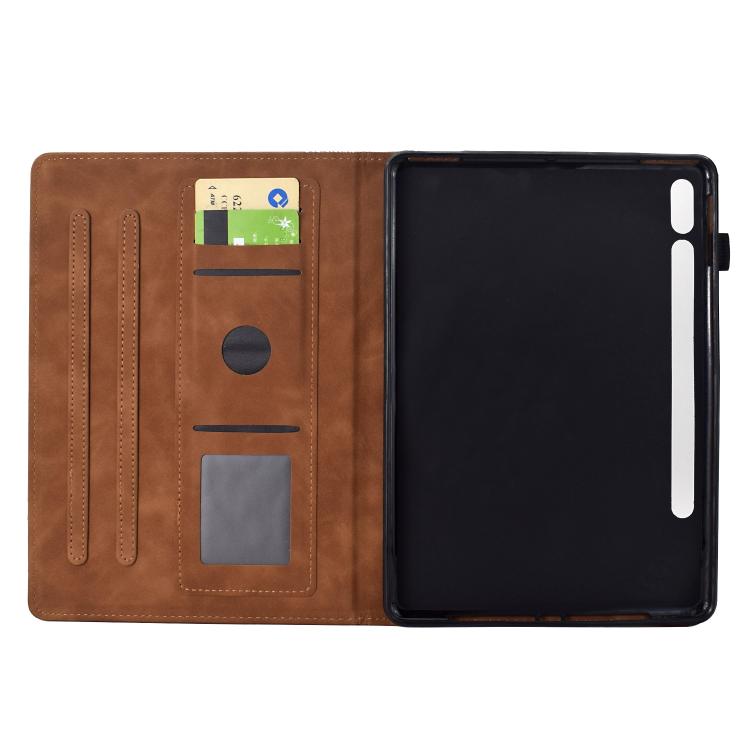 For Samsung Galaxy Tab S10 FE+ Cats Embossed Leather Smart Tablet Case