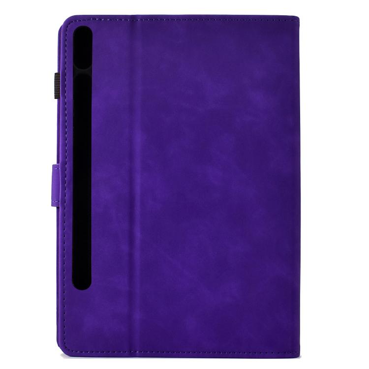 For Samsung Galaxy Tab S10 FE+ Cats Embossed Leather Smart Tablet Case