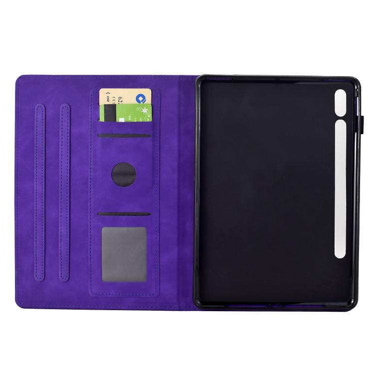 For Samsung Galaxy Tab S10 FE+ Cats Embossed Leather Smart Tablet Case