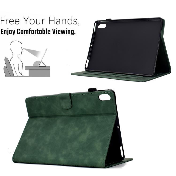 For Samsung Galaxy Tab S11 Cats Embossed Leather Smart Tablet Case