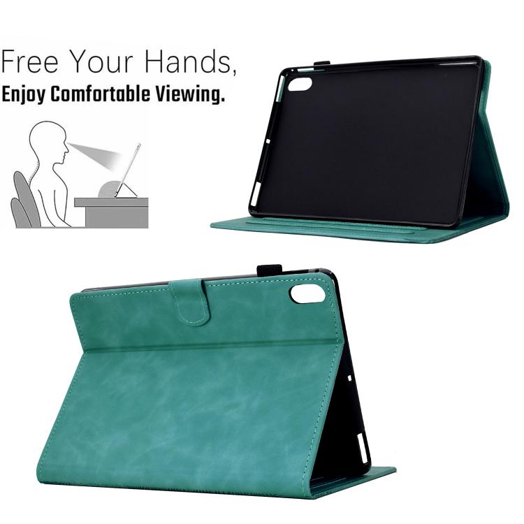 For Samsung Galaxy Tab S11 Cats Embossed Leather Smart Tablet Case