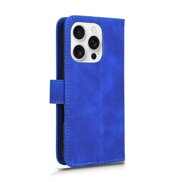 For iPhone 16 Pro Skin Feel Magnetic Flip Leather Phone Case