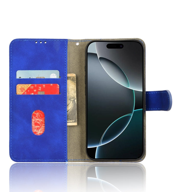 For iPhone 16 Pro Skin Feel Magnetic Flip Leather Phone Case
