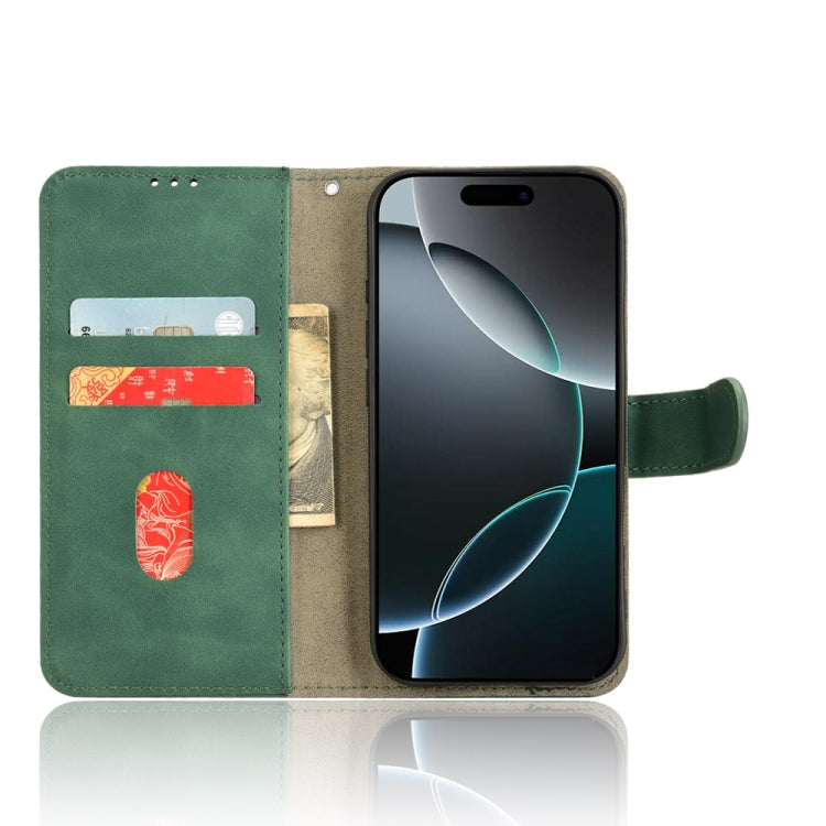 For iPhone 16 Pro Skin Feel Magnetic Flip Leather Phone Case