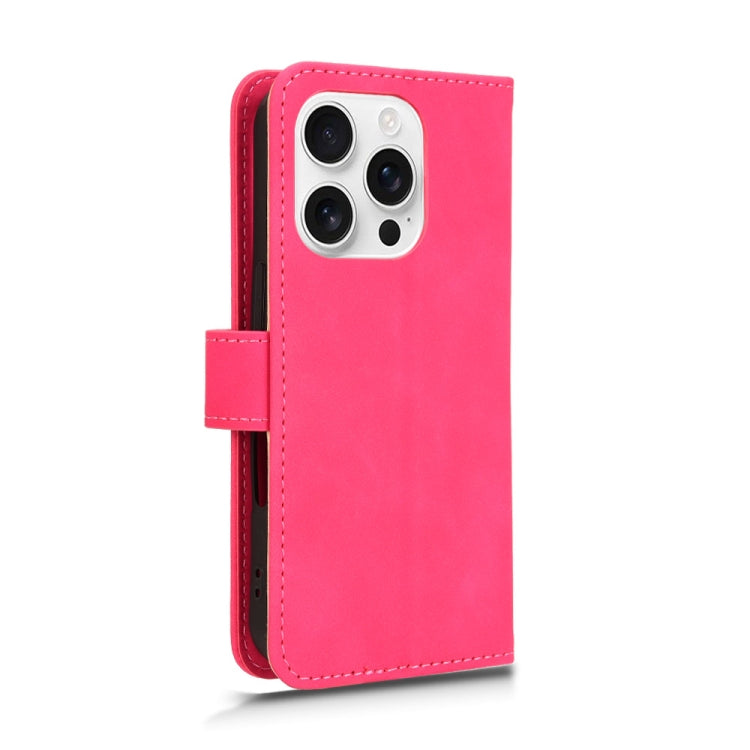 For iPhone 16 Pro Skin Feel Magnetic Flip Leather Phone Case