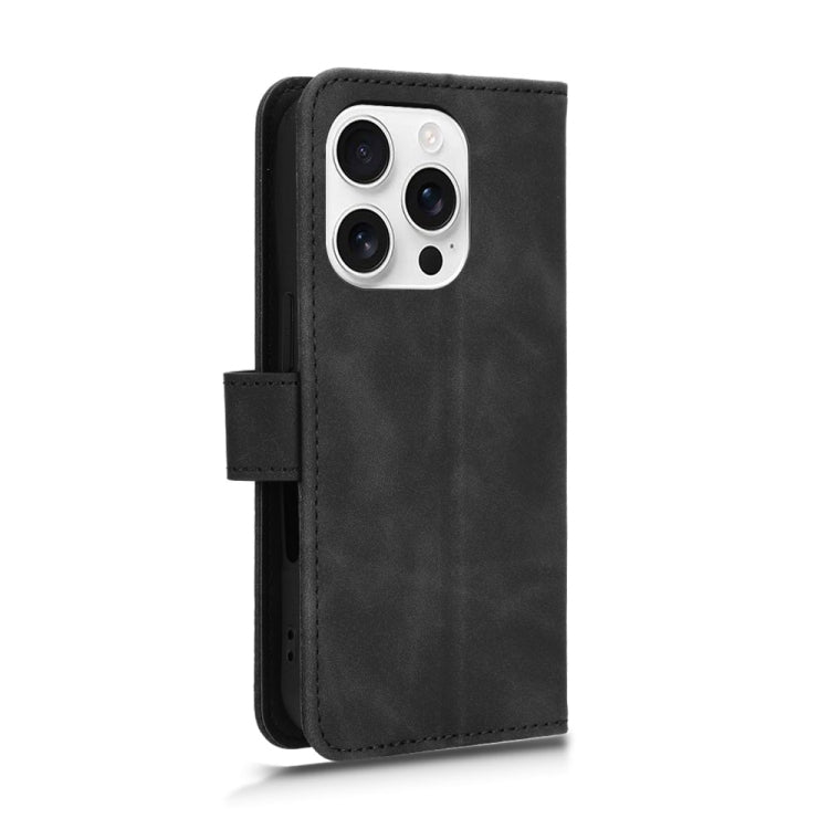 For iPhone 16 Pro Max Skin Feel Magnetic Flip Leather Phone Case