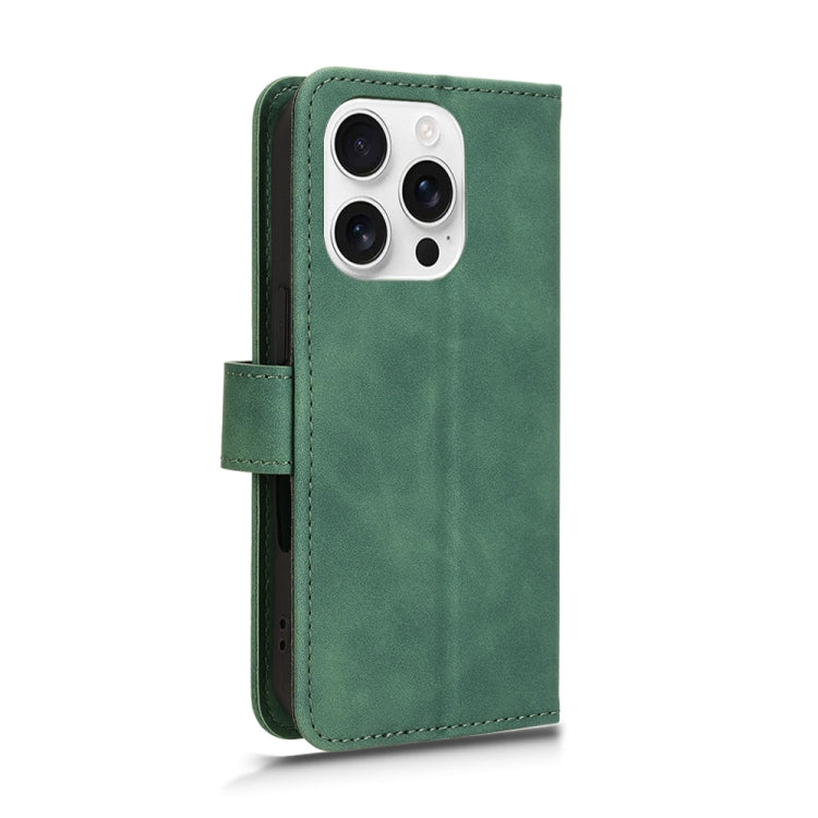 For iPhone 16 Pro Max Skin Feel Magnetic Flip Leather Phone Case