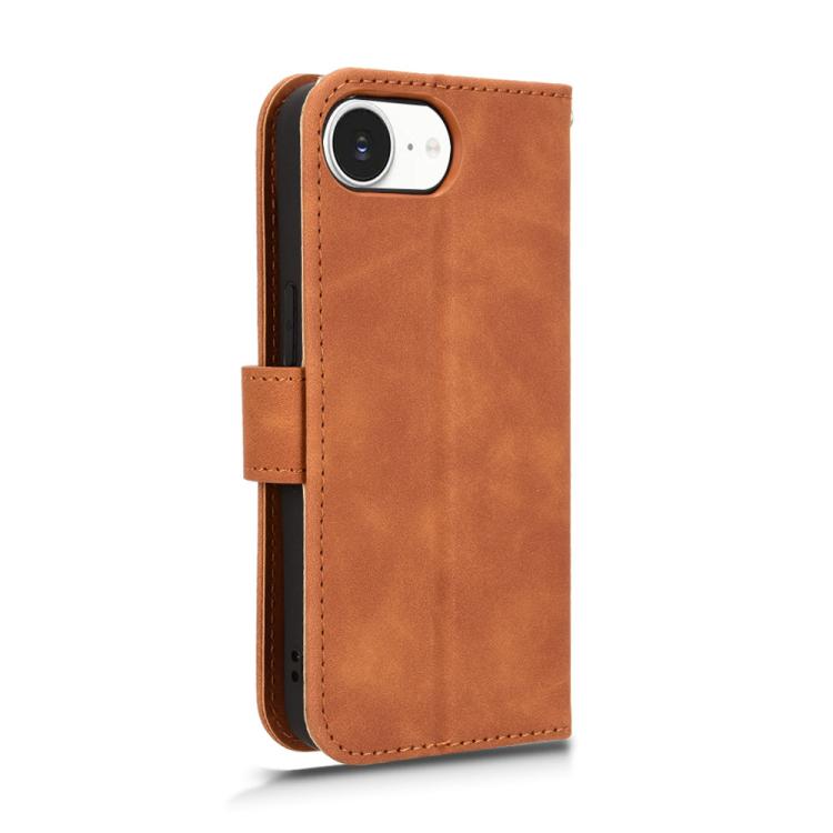 For iPhone 17e / 16e Skin Feel Magnetic Flip Leather Phone Case