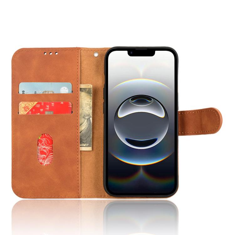For iPhone 17e / 16e Skin Feel Magnetic Flip Leather Phone Case