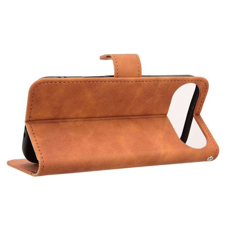 For iPhone Air Skin Feel Magnetic Flip Leather Phone Case