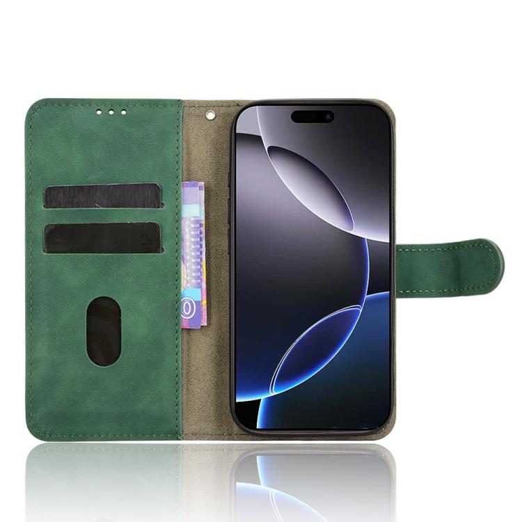 For iPhone 17 Pro Max Skin Feel Magnetic Flip Leather Phone Case