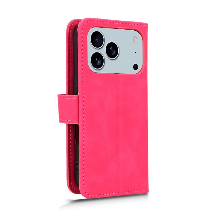 For iPhone 17 Pro Max Skin Feel Magnetic Flip Leather Phone Case