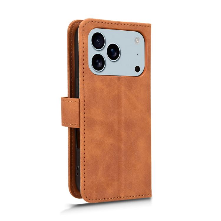 For iPhone 17 Pro Skin Feel Magnetic Flip Leather Phone Case