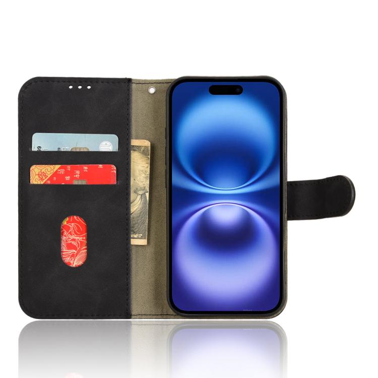 For iPhone 17 Skin Feel Magnetic Flip Leather Phone Case