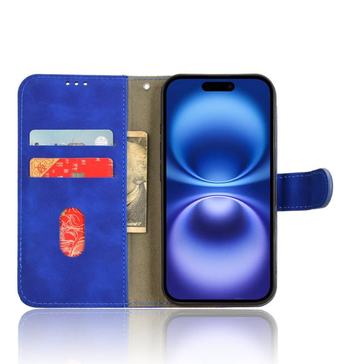 For iPhone 17 Skin Feel Magnetic Flip Leather Phone Case